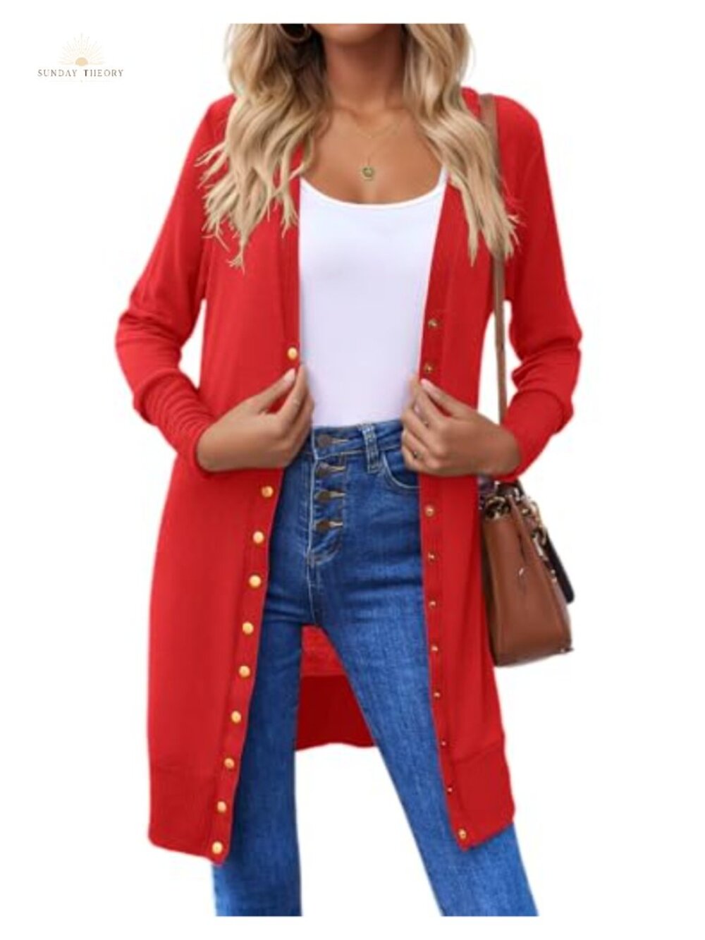 Halife Womens Button Down Cardigan Lightweight Casual Knit Sweater